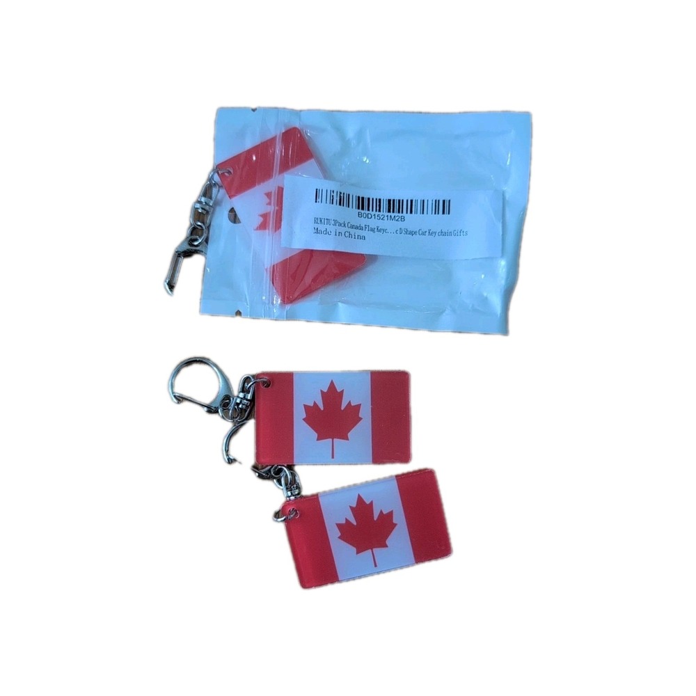 Canada Flag Keychain Key 3 Pack‎